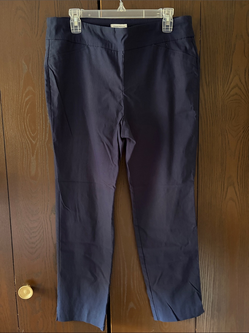 Charter Club Navy Pull-On Cropped Ankle Pants. Size 14P